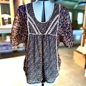Xhilaration mixed print blouse